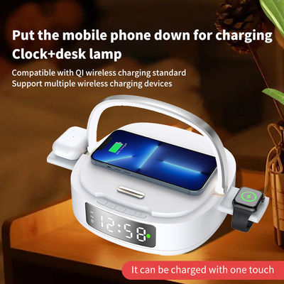 Multifunctional Qi Alarm Table Clock With Wireless Charger  5 In 1