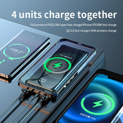 Black Samsung Fast Charge Wireless Charging Pad , 10000mah Power Bank 15w