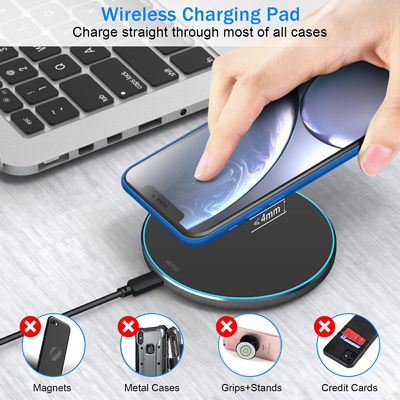 Portable CE Certified Qi Fast Wireless Charging Pad 15w For Smart Phone