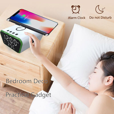 Iphone Use Qi Wireless Charging Alarm Clock FCC Approval Temperature  Display