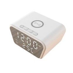 ABS  Wireless Charging Pad Alarm Clock , Qi enabled Alarm Clock Charging Station