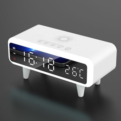 LED Display Qi Wireless Alarm Clock , Compatible Qi Enabled Wireless Charger