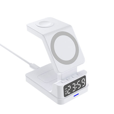 Humidity Display Alarm Qi Wireless Charger Clock Dock 0.3kg  Iphone Use
