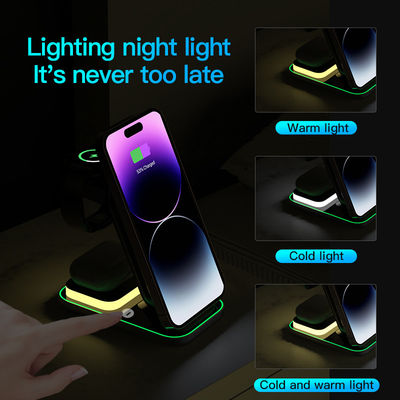 4 In 1 Magnetic Qi Wireless Charger Dock  Short Circuit  Universal