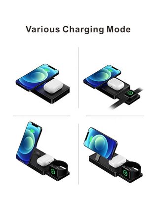 Magnetische schnelle Ladung Wireless Ladestand, 3 in 1 Schnellladegerät 15 Watt