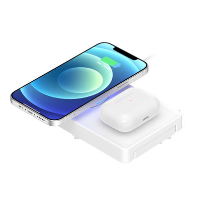 Over Voltage Power  Qi Wireless Charger Station White ABS Material