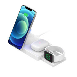 Überspannung Qi Wireless Charger Station Weißes ABS Material