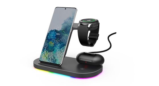 Akku-Leistung Qi Wireless Charger Station Stand 9V