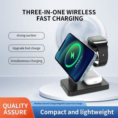 Custom Logo Wireless Magnetic Phone Charger 3 In 1  Magsafing