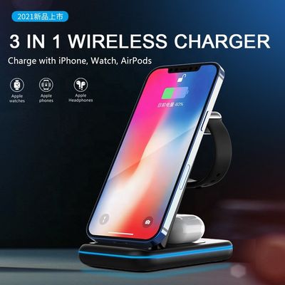 15w Wireless Charger Stand For Iphone , Qi Cell Phone Wireless Charging Station