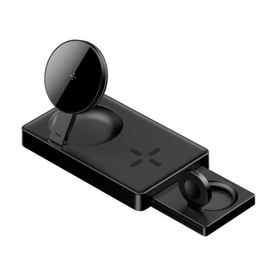 Magnetic 3 In 1 Qi Wireless Charger , Wireless Charging Base For Iphone 9V