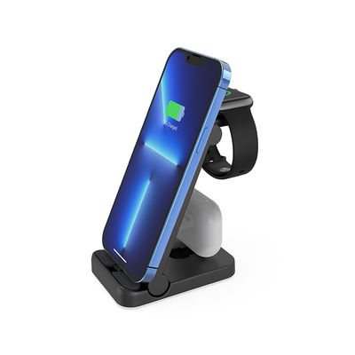 Portable 3 In 1 Multifunctional Wireless Charger Qi 15w Fast Charging