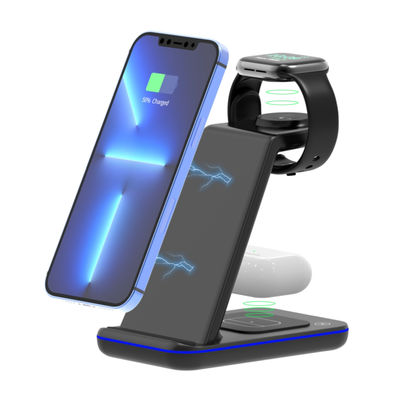 Customized Logo 15w Wireless Charging Stand , Magnetic Qi Charging Dock
