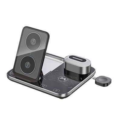 Multi Function  Qi Wireless Charging Stand 110KHz Dimming Black Convenient
