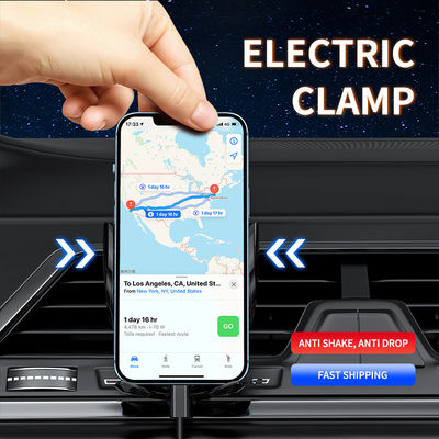White Portable ABS 15w Qi Wireless Car Charger 9V For Mobile Phone
