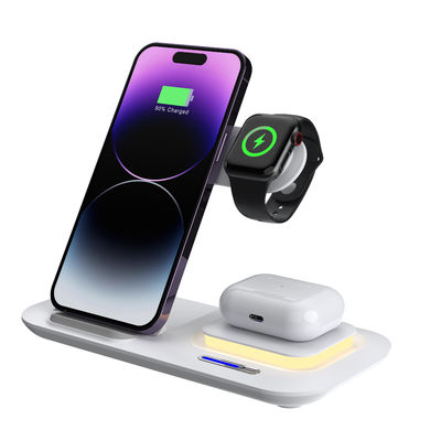 ABS Magnetic Qi Fast Charge Wireless Charging Stand Dock  9V For Apple