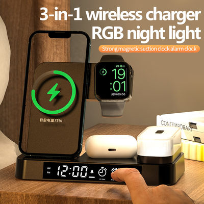 Multifunctional Qi Wireless Charger Dock Stand CE certified With Clock
