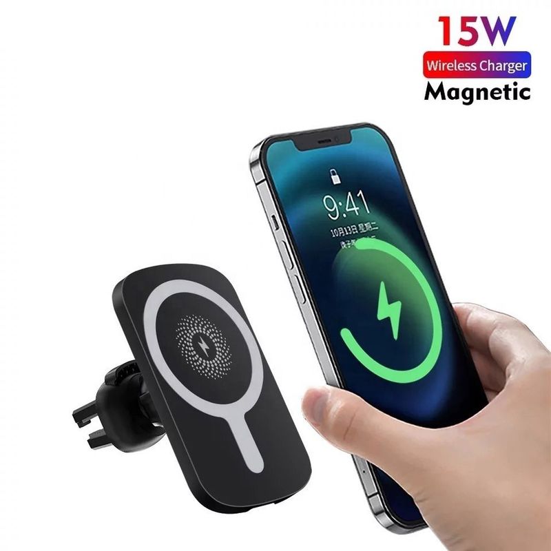 Compatible Wireless Charging Car Holder , Magnetic Qi Car Charger 10W