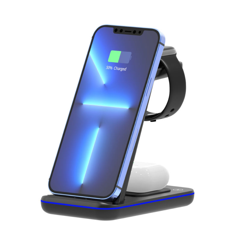 Customized Logo 15w Wireless Charging Stand , Magnetic Qi Charging Dock